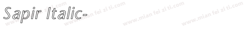 Sapir Italic字体转换